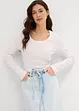 Gonna midi in jeans super soft, vita media, bonprix