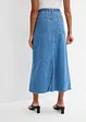 Gonna midi in jeans super soft, vita media, bonprix