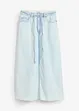 Gonna midi in jeans super soft, vita media, bonprix