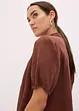 Blusa a maniche corte in mussola, bonprix