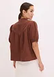Blusa a maniche corte in mussola, bonprix