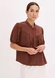 Blusa a maniche corte in mussola, bonprix