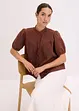 Blusa a maniche corte in mussola, bonprix
