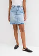 Gonna di jeans low stretch, vita media, bonprix