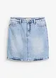 Gonna di jeans low stretch, vita media, bonprix