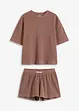 Tuta da casa in jersey alveolare con pantaloncini, bonprix