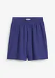 Shorts con elastico in vita in crêpe stropicciato, bonprix