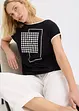 Maglia con stampa e bordi a contrasto, bonprix