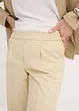 Pantaloni con pinces in cotone elasticizzato, bonprix