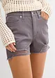 Shorts a vita alta in twill, bonprix
