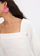 Blusa con maniche a sbuffo e dettaglio smock, bonprix