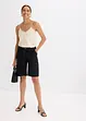 Shorts in twill con cintura da annodare, bonprix