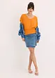 Maglia con fondo smock, bonprix