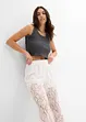 Pantaloni con elastico in vita e pizzo, bonprix