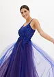 Abito lungo in delicato tulle con pizzo, bonprix