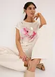 Maglia con inserto in satin, bonprix