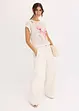 Maglia con inserto in satin, bonprix