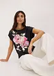 Maglia con inserto in satin, bonprix