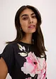 Maglia con inserto in satin, bonprix