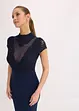 Abito lungo con pizzo e mesh, bonprix
