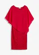 Abito in pizzo con mantella in chiffon fine, bonprix