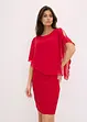 Abito in pizzo con mantella in chiffon fine, bonprix