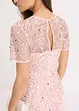 Abito lungo in delicato tulle con ricami e paillettes, bonprix