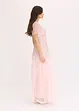Abito lungo in delicato tulle con ricami e paillettes, bonprix