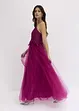 Abito lungo in tulle delicato con pizzo, bonprix