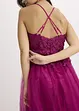 Abito lungo in tulle delicato con pizzo, bonprix