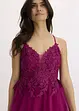 Abito lungo in tulle delicato con pizzo, bonprix