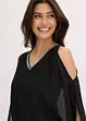 Tuta elegante con mantella e decorazione in strass, bonprix