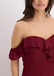 Abito con spalle scoperte e volant, bonprix