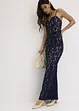 Abito di pizzo con spalline e fascetta in satin, bonprix