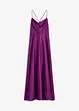 Abito in satin operato con spalline, bonprix