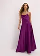 Abito in satin operato con spalline, bonprix