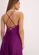 Abito in satin operato con spalline, bonprix