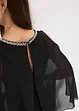 Tuta elegante con mantella e decorazione in strass, bonprix