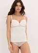 Canotta con reggiseno integrato in microfibra liscia, bonprix