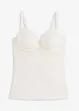 Canotta con reggiseno integrato in microfibra liscia, bonprix
