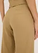 Pantaloni con pinces in misto lino a vita alta, bonprix