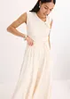 Gonna in twill con tessuto fluente misto viscosa, bonprix