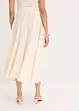 Gonna in twill con tessuto fluente misto viscosa, bonprix