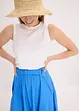Gonna in twill con tessuto fluente misto viscosa, bonprix
