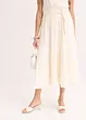 Gonna in twill con tessuto fluente misto viscosa, bonprix