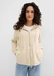 Felpa con zip, cappuccio ed elastico, bonprix