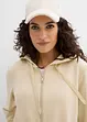 Felpa con zip, cappuccio ed elastico, bonprix