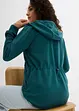 Felpa con zip, cappuccio ed elastico, bonprix