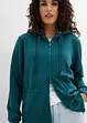 Felpa con zip, cappuccio ed elastico, bonprix