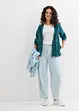 Felpa con zip, cappuccio ed elastico, bonprix